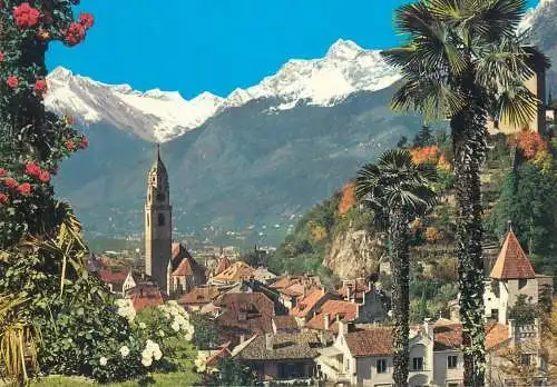 Italy Kurstadt Meran Texelgruppe panoramic view