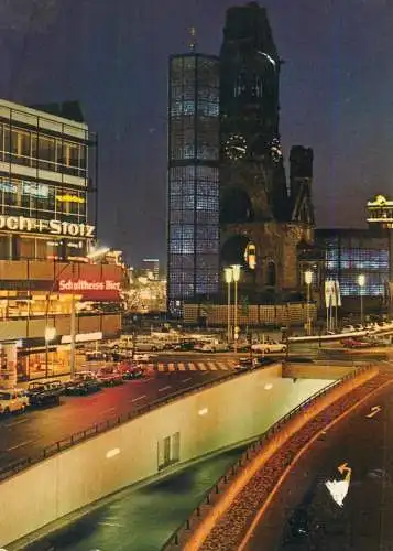 Germany Berlin Gedachtniskirche am Kurfurstendamm bei Nacht