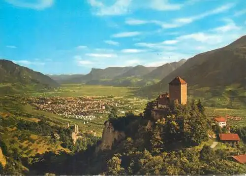 Italy Merano Castel Tirolo e Fontana panoramic view