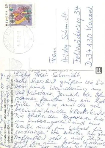 Switzerland Mustair Klosterkirche St Johann