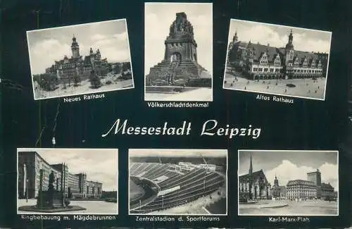 Postcard Germany Messestadt Leipzig