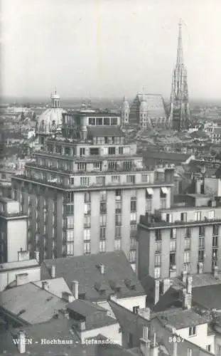 Postcard Austria Wien Hochhaus Stefansdom