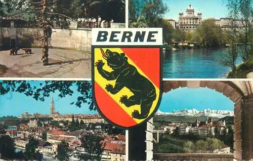 Postcard Switzerland > BE Berne coat of arms bears