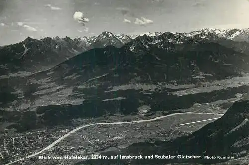 Postcard Austria Innsbruck blick vom Hafelekar
