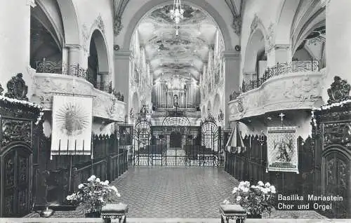 Postcard Switzerland Basel Basilika Mariastein chor und orgel