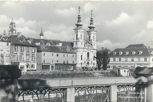Postcard Austria Graz Steiermark Mariahliferkirche