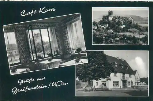 Postcard Germany Cafe Kunz-Greifenstein