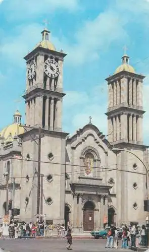 Postcard Mexico catedral de Tijuana 1980