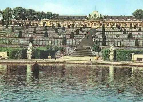 Germany Potsdam Sanssouci Palace pond