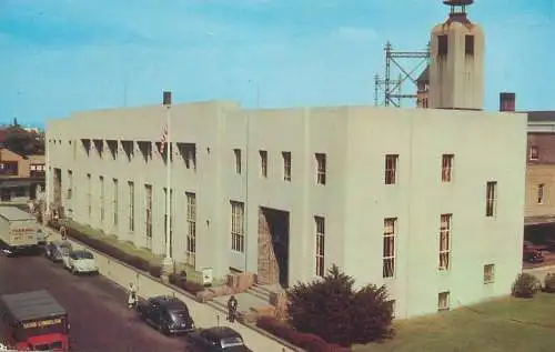 Postcard USA CT - Connecticut Bridgeport POst office 1963