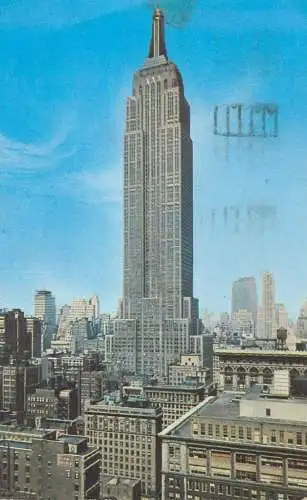Postcard USA NY New York  New York City Empire State Building 1955