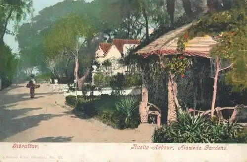 Gibraltar Rustic Arbour Alameda Gardens J. FERRARY photochrome postcard