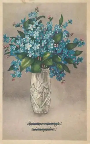 Flowers vase fantaisie fleurs greetings Hongrie