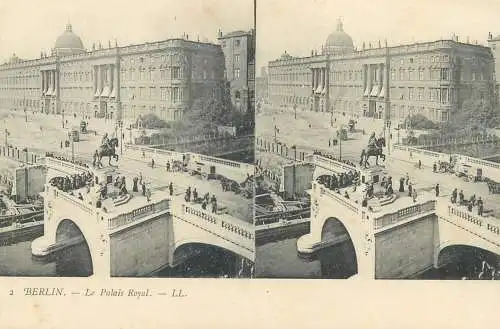 Stereographic vintage postcard Germany > Berlin lle Palais Royal