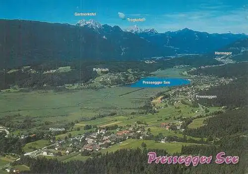 Austria Karnten Presseggersee panoramic view