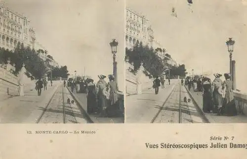 Vue stereographique MONACO Monte Carlo la Montee