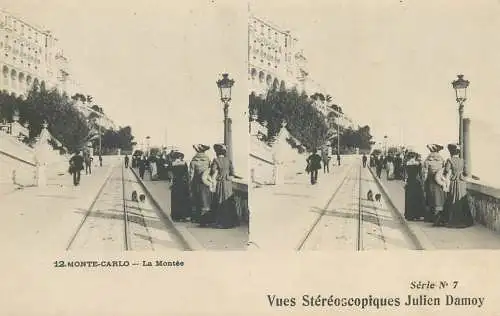 Vue stereographique MONACO Monte Carlo la montee