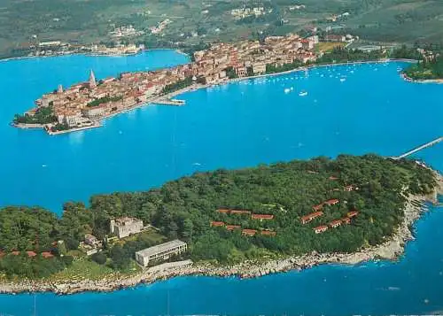 Croatia Porec Island St Nicholas aerial view