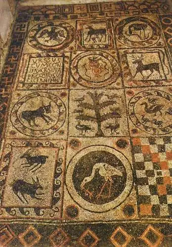 Austria Museum "Teurnia" Romische Ausgrabungen bei St Peter im Holz Drautal/Karnten Mosaikboden