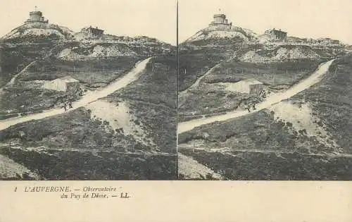 France cpa stereographique Auvergne Observatoire