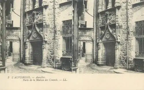 France cpa stereographique Auvergne Aurillac POrte de la maison des consuls