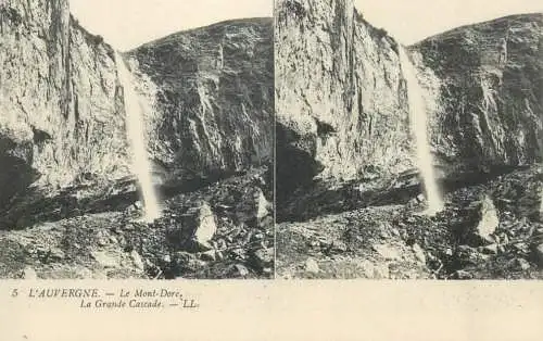 France cpa stereographique Auvergne Le Mont Dore la grande cascade