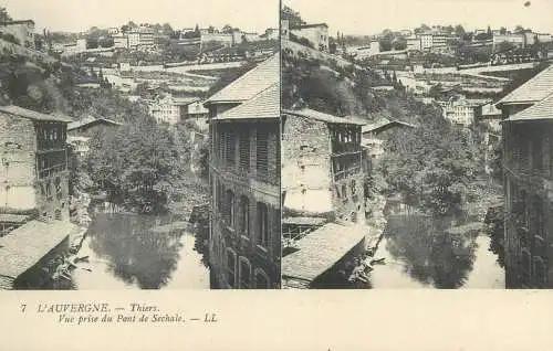 France cpa stereographique Auvergne Thiers Pont de Sechale