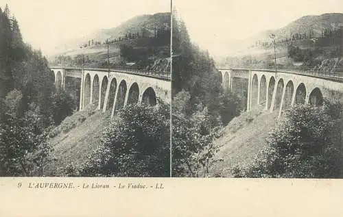 France cpa stereographique Auvergne Le Lioran le viaduc