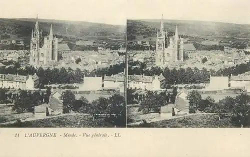 France cpa stereographique Auvergne Mende