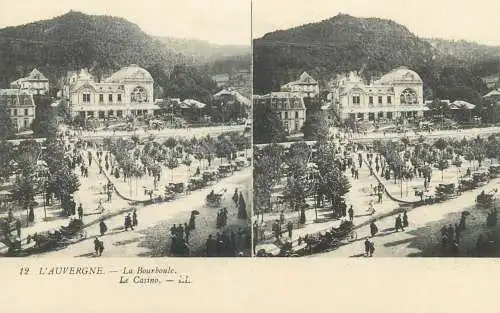 France cpa stereographique Auvergne la Bourbole le casino