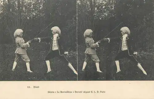 France carte postale stereo enfants costumes lord chamber wigs France duel