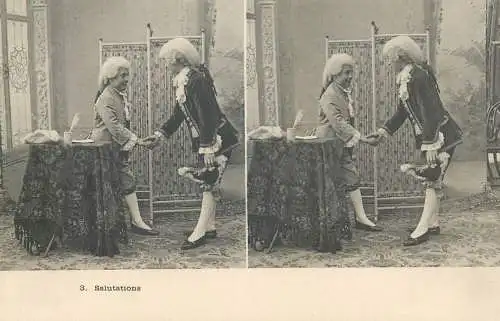 France carte postale stereo enfants costumes lord chamber wigs France salutations