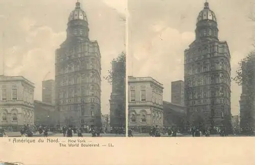 Stereographic image North America USA New York > New York City  the world boulevard