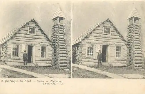 Stereographic image North America USA Alaska > Juneau church