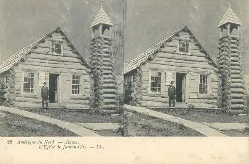 Stereographic image North America USA Alaska > Juneau church