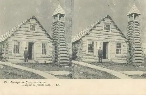 Stereographic image North America USA AK - Alaska > Juneau church