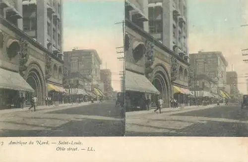 Stereographic image North America Saint-Louis Ohio Street