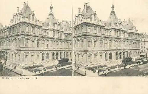 Vue stereoscopique France Lyon la Bourse