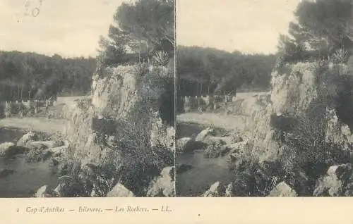 France cpa stereoscopique cap d'Antibes Eilenroc