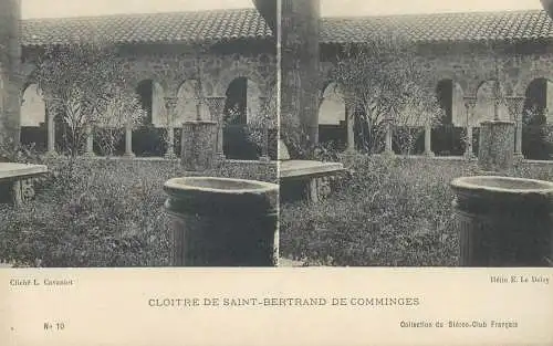 France cpa stereoscopique Cloitre de Saint-Bertrand de Comminges