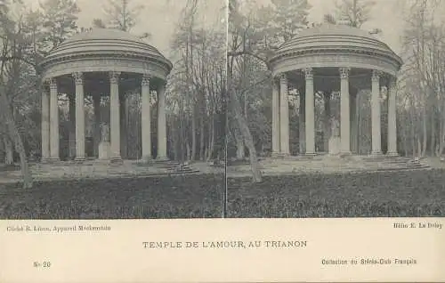 France cpa stereoscopique temple de l'Amour au Trianon