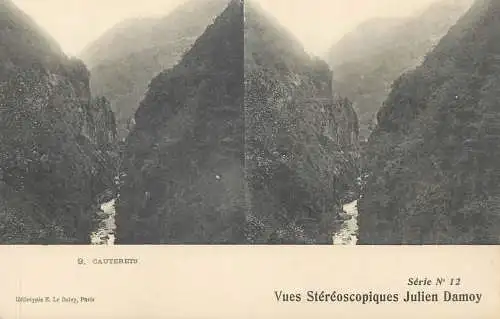France cpa stereoscopique Cauterets
