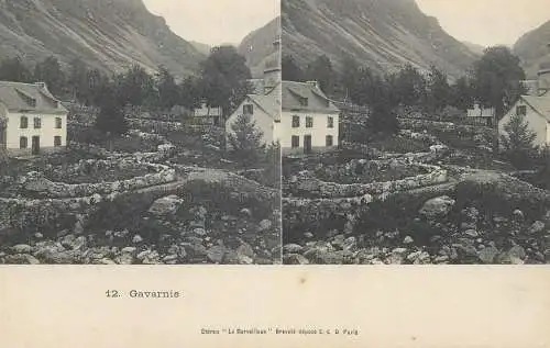 France cpa stereoscopique Gavarnie