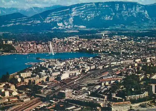 Switzerland Geneve Varembe Secheron, la Ville et le Saleve