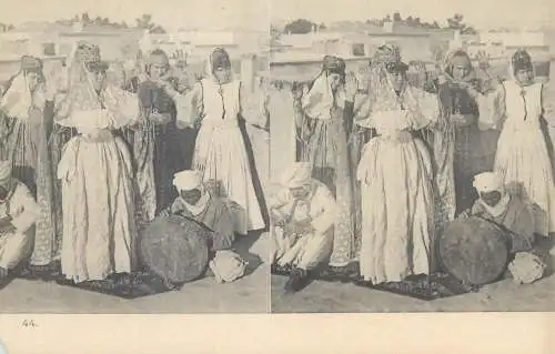 Vues Stereoscopiques Julien Damoy Algeria Algiers traditional costumes