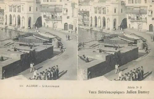 Vues Stereoscopiques Julien Damoy Algeria Algiers l'amiraute
