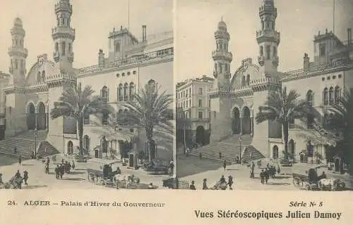Vues Stereoscopiques Julien Damoy Algeria Algiers palais d'hiver du Gouverneur