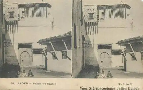 Vues Stereoscopiques Julien Damoy Algeria Algiers palais du Sultan
