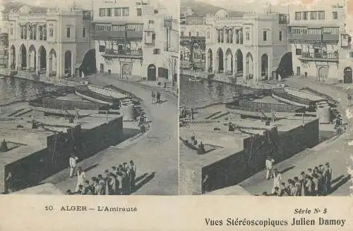 Vues Stereoscopiques Julien Damoy Algeria Algiers l'amiraute