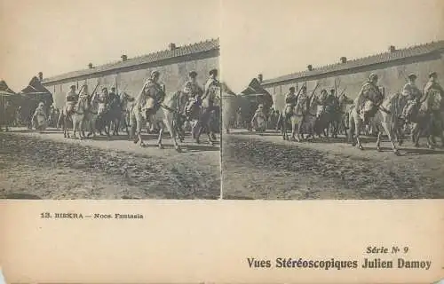 Vues Stereoscopiques Julien Damoy Algeria BISKRA Noce Fantasia